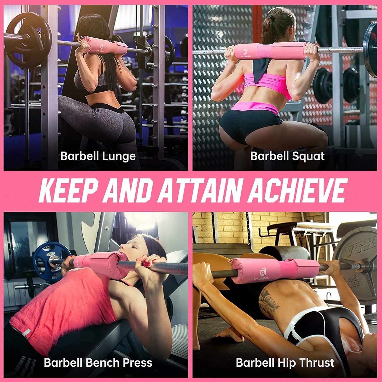 Barbell Pad Set for Squat, Hip Thrusts and Glutes Workout