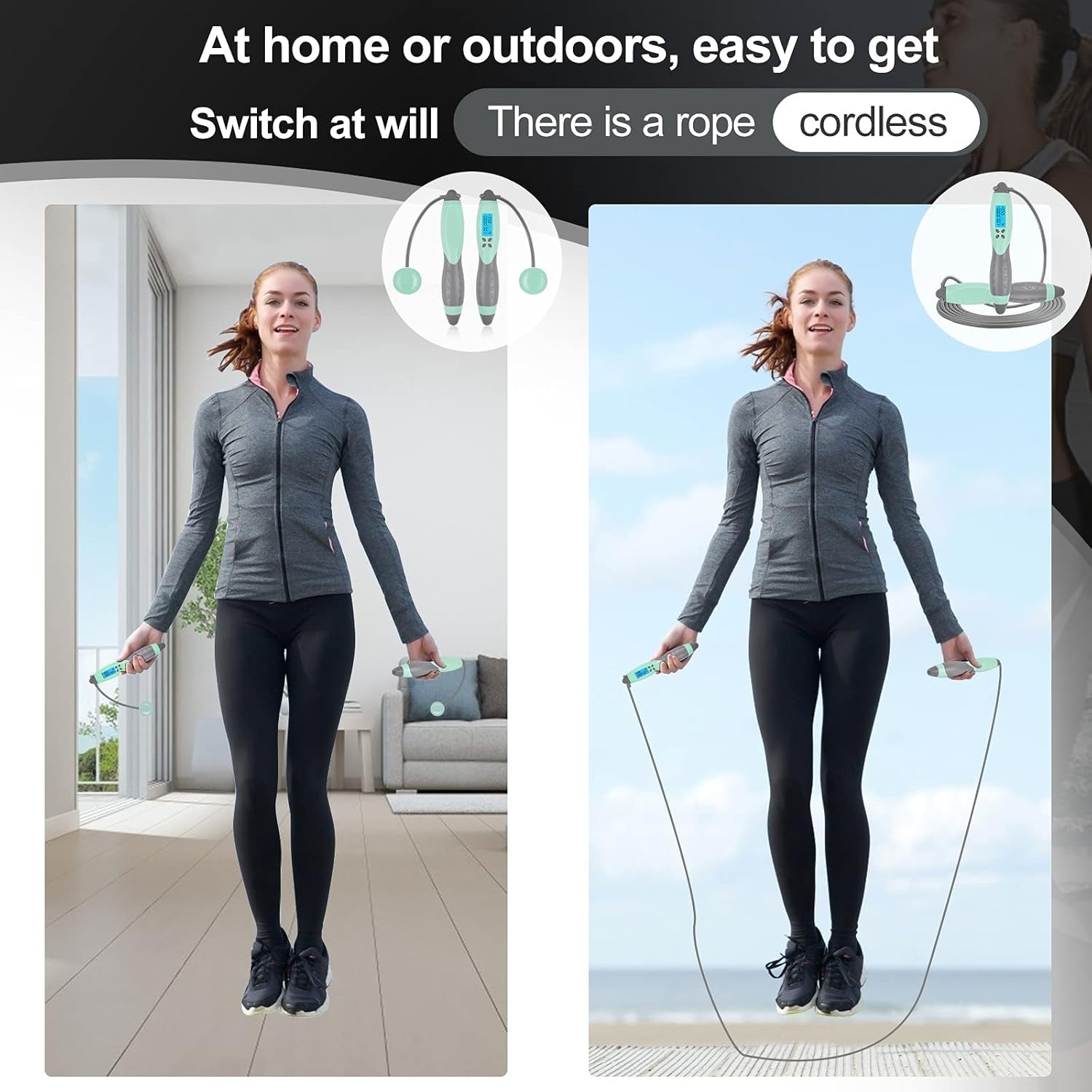 Digital Weighted Jump Rope with Calorie Counter