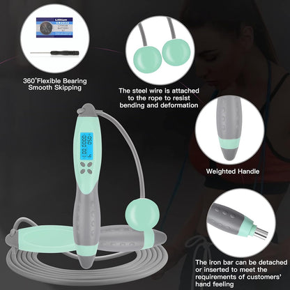 Digital Weighted Jump Rope with Calorie Counter