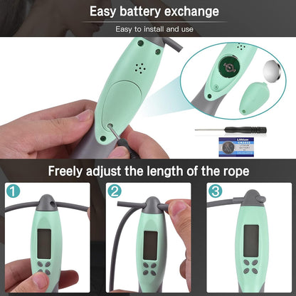 Digital Weighted Jump Rope with Calorie Counter
